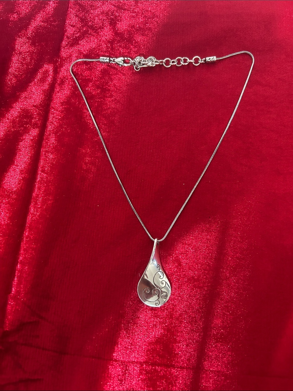 Brighton Silver Teardrop Pendant Necklace